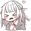 Стикер Девушка Вотаку