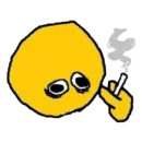 Стикер жёлтые ебала пнг