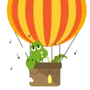 Стикер Зеленый Динозаврик